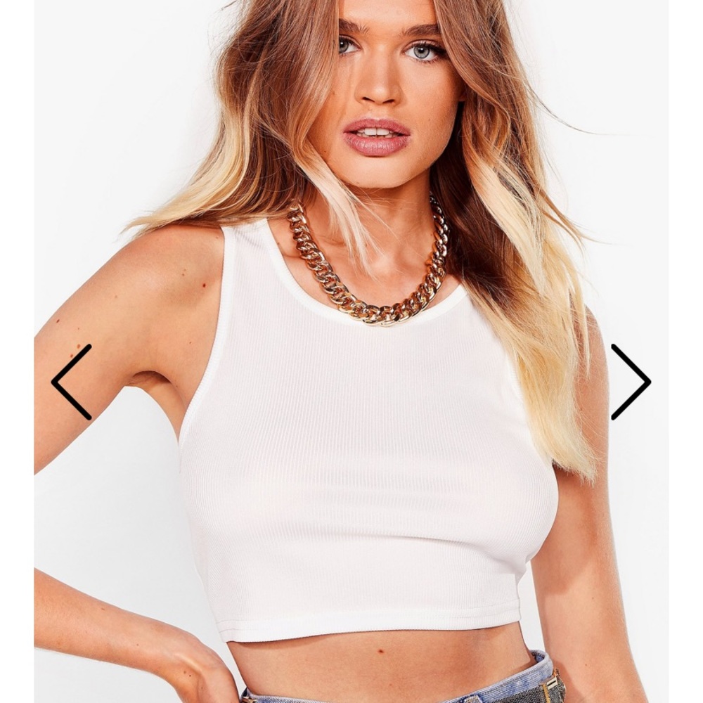 nasty gal white tank
